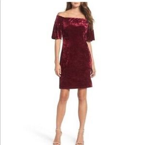 EUC Eliza J Off the Shoulder Velvet Dress size 2